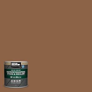 8 oz. #S240-7 Leather Work Solid Color Waterproofing Exterior Wood Stain and Sealer Sample