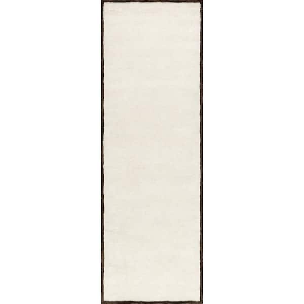 Pierre Wool 2 ft. 6 in. x 8 ft. Ivory Indoor/Outdoor Patio Runner Rug