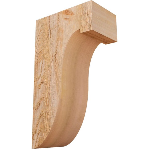 Ekena Millwork 6 in. x 10 in. x 18 in. Western Red Cedar Del Monte Rough Sawn Corbel