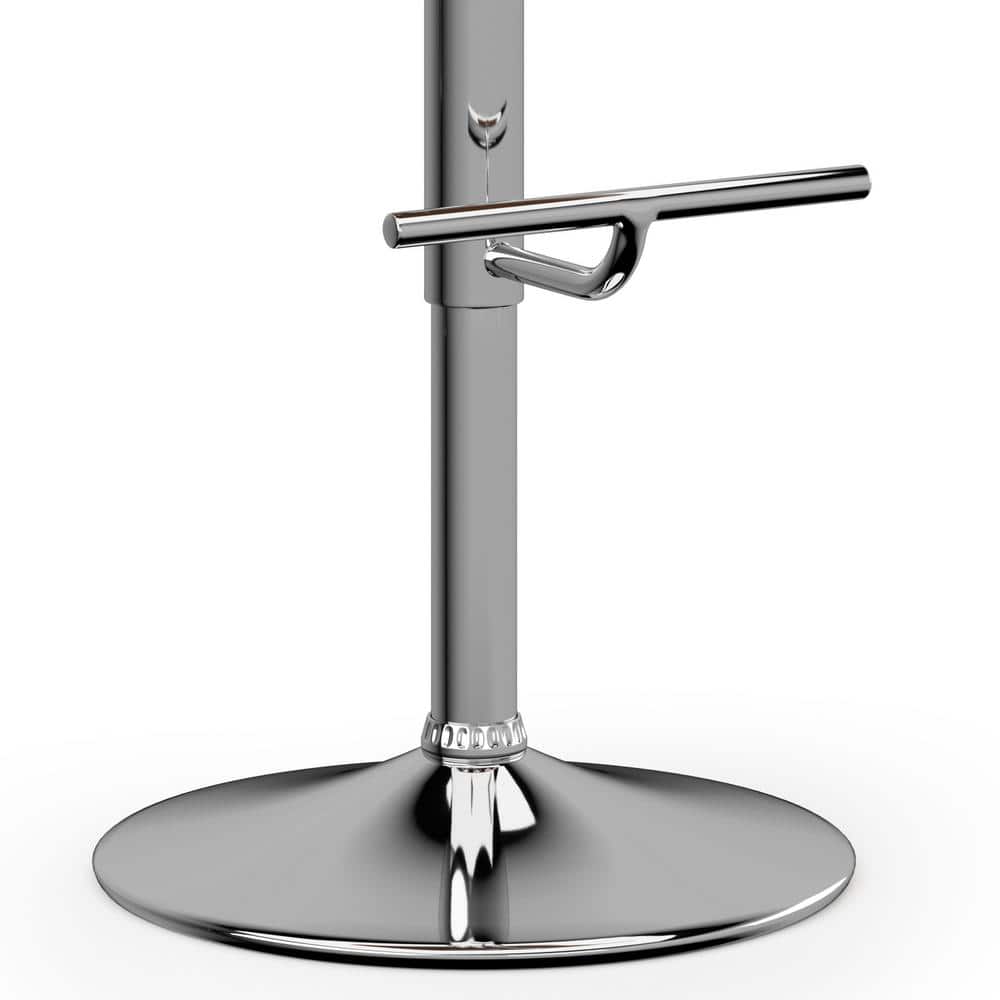 Amery Adjustable Swivel Black Wood and Metal Bar Stool