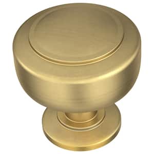 Liberty Floating 1-3/16 in. (30 mm) Brushed Brass Round Cabinet Knob