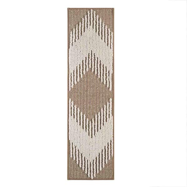 Brown 8 in. x 30 in. Stair Tread Cover Set (Set of 15)