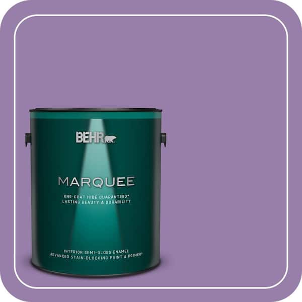BEHR MARQUEE 1 gal. #650B-6 Elite Wisteria Semi-Gloss Enamel Interior Paint & Primer