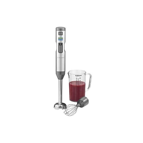 SmartStick 5-Speed Cordless Stainless Steel Immersion Blender with Whisk  and Chopper Attachments