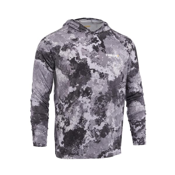 FIRM GRIP Men's X-Large Veil Tac Gray Performance Long Sleeved Hoodie Shirt