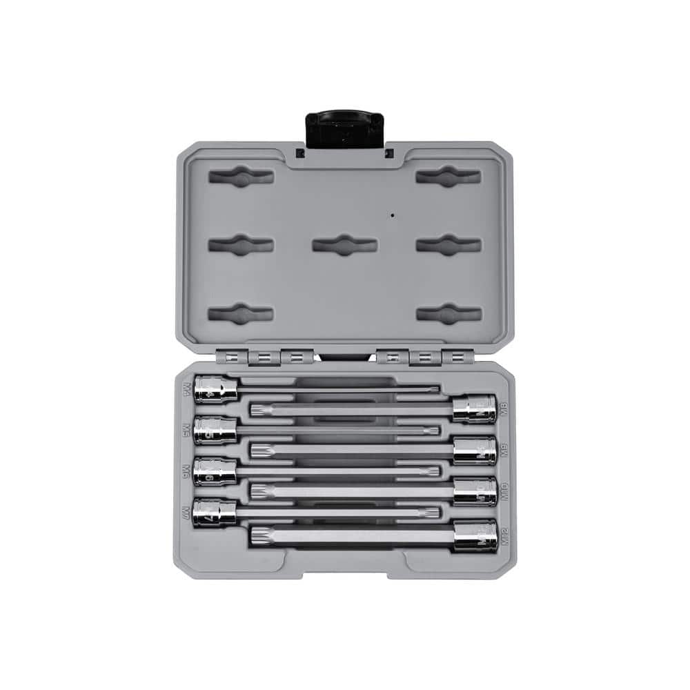 TEKTON 3/8 in. Long Triple Square Bit Socket Set (8Piece) (M4M12