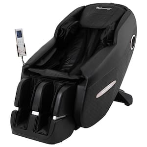 Liora Black Leatherette Massage Chair With SL-Track, Zero Gravity, Bluetooth, Heated