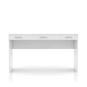 Crossroads White Vanity Table with 3-Drawer 36 in. H x 64 in. W x 17 in. D