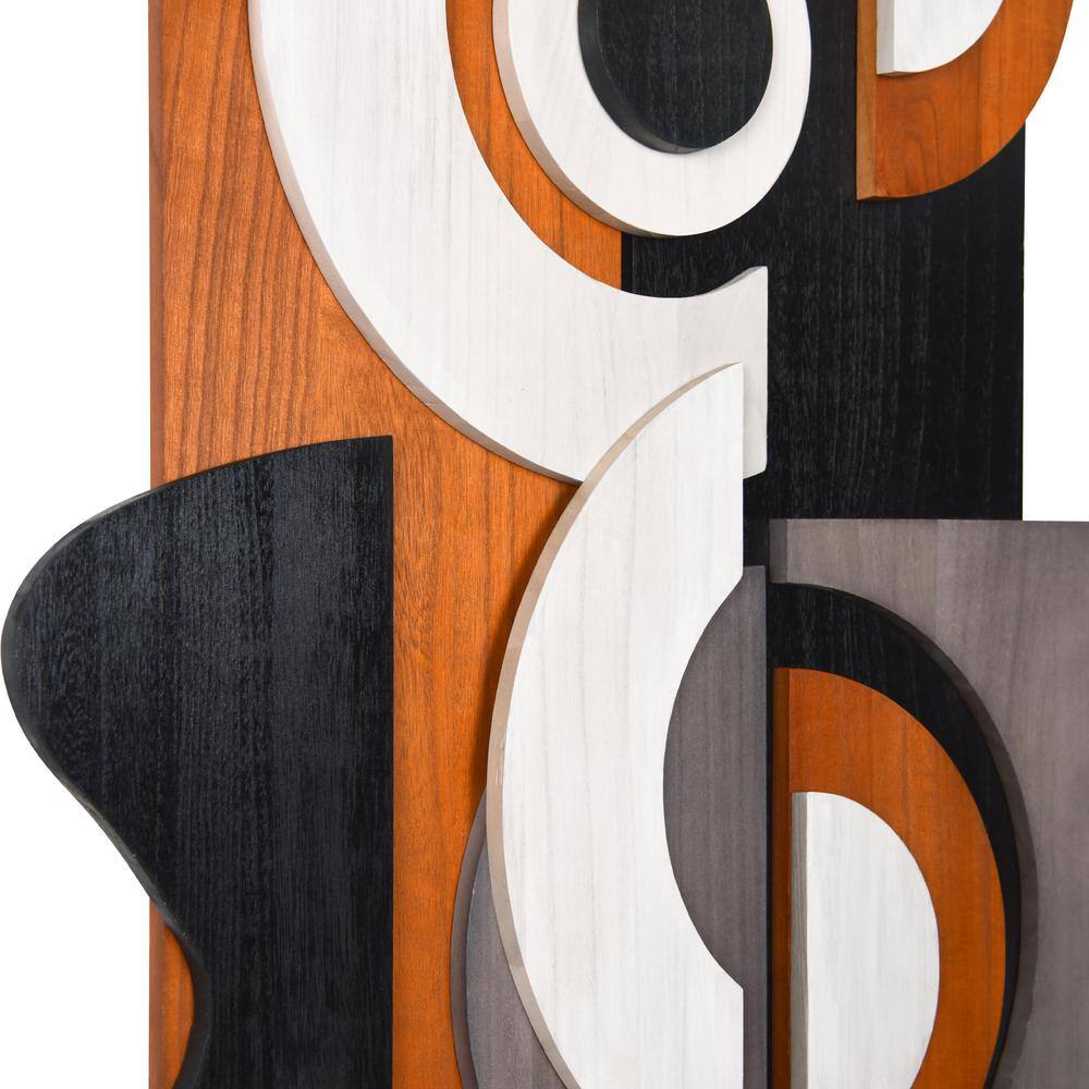 Honeyed Dusk II Abstract Solid Paulownia Wood Wall Art