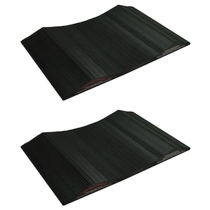 Solid PVC 15 in. Wide Small Vehicle Tire Saver Ramps (Set of 2)
