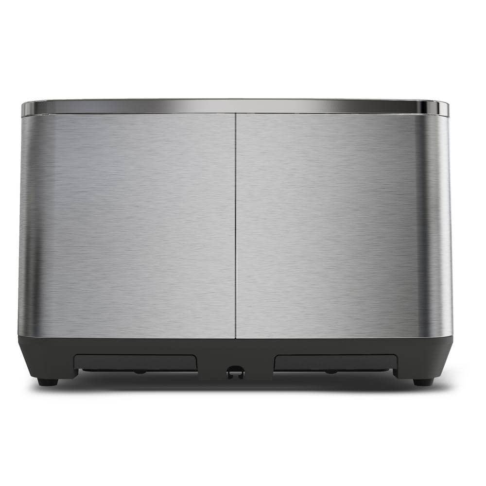 Stainless Steel 4-Slice Toaster with Wide Slots and Crumb Tray