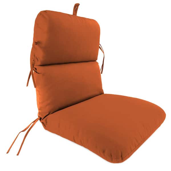 Jordan Manufacturing 22 in. L x 45 in. W x 5 in. H Outdoor Dining Chair Cushion in Sunbrella Canvas Rust