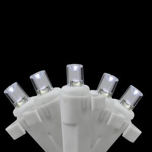 35-Light Battery Operated White Icicle LED Light Set