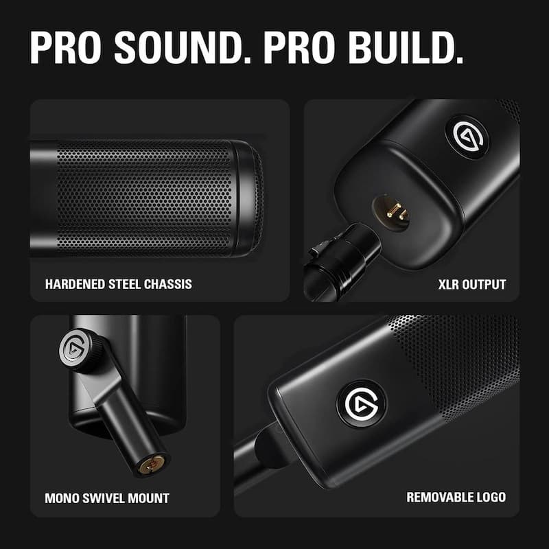 Dynamic XLR Microphone, Cardioid Pattern, Noise Rejection, Speech optimised for Podcasting, Streaming, Broadcasting