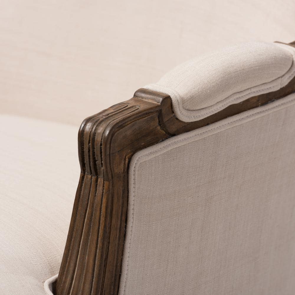Napoleon Traditional French Accent Chair with Ash Wood Frame