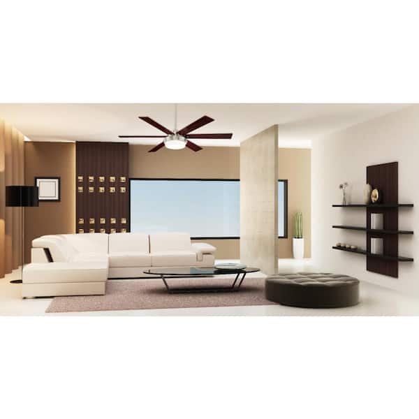 Alloy II 52 in. LED Brushed Nickel Ceiling Fan