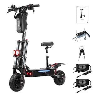 Adult Electric Scooter Double Suspensions Dual Motor 23.4AH Battery 52V 2400W 40 MPH Fast Sports Scooter Folding Scooter