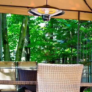 1500-Watt Hanging Infrared Electric Gazebo Heater with LED Light and Wireless Remote