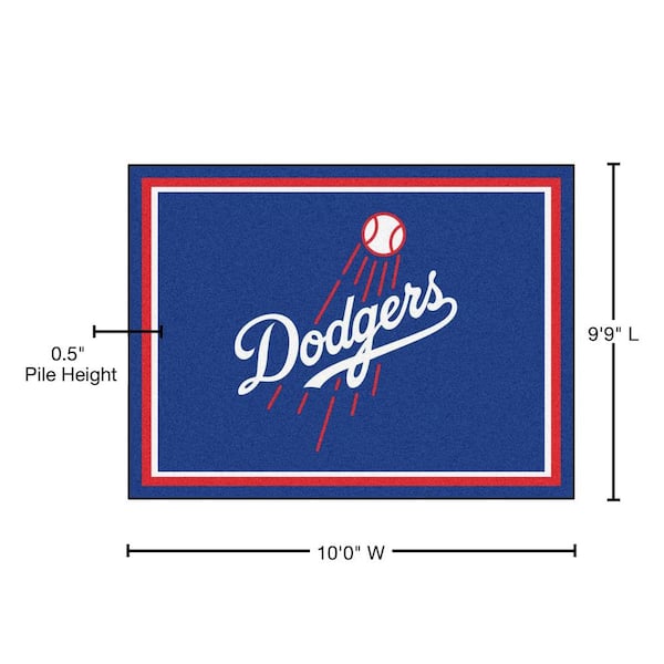 FANMATS MLB Los Angeles Dodgers Blue 8 ft. x 10 ft. Indoor Area
