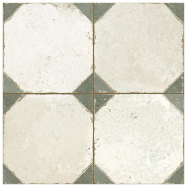 Merola Tile Kings Yard Sage 17-5/8 in. x 17-5/8 in. Ceramic Floor and Wall Tile (10.95 sq. ft./Case)
