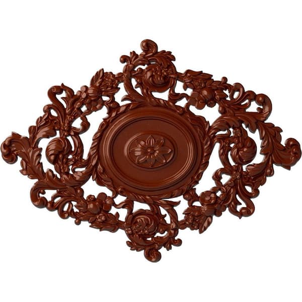 Ekena Millwork 22-1/2 in. W x 30-3/8 in. H x 1-1/2 in. Katheryn Urethane Ceiling Medallion, Firebrick