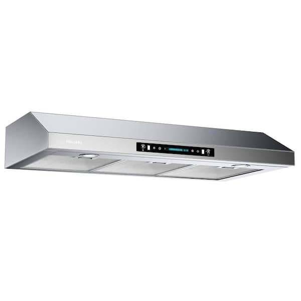 HisoHu 36 in. 900 CFM Ducted Under Cabinet Range Hood in Stainless Steel With LED Lights
