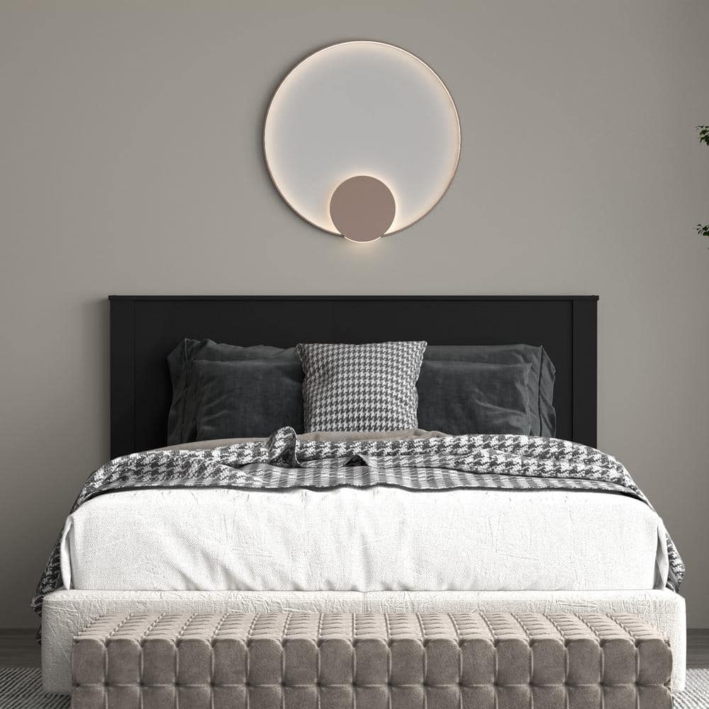 Polifurniture Juliette Black Full-Size Panel Headboard 402300900002 ...