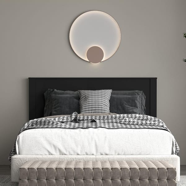 Polifurniture Juliette Black Full-Size Panel Headboard