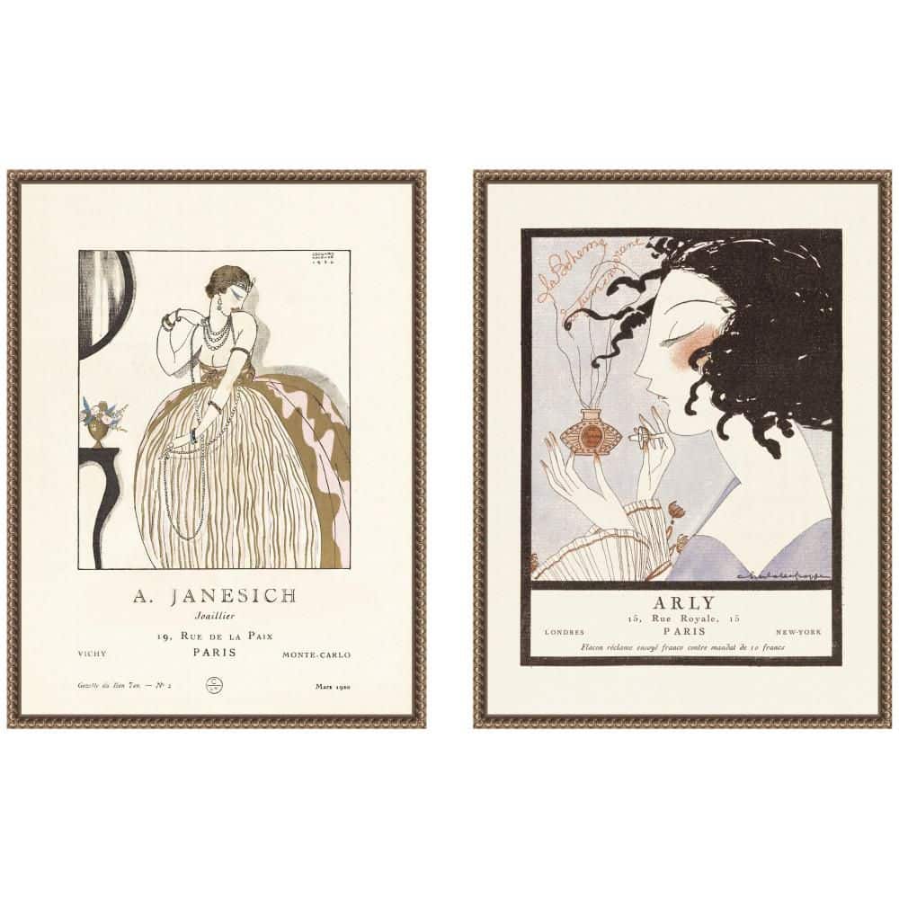 "2 Piece Sylvie ""Arly 1921"" by Nostalgia Prints People Framed Art Print Set 24 in. x 18 in." price history on PriceWatchPro
