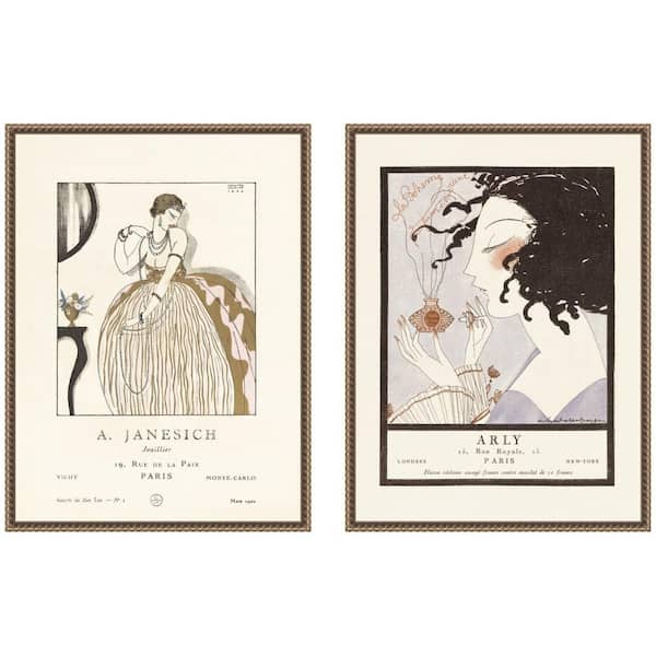2 Piece Sylvie Arly 1921 by Nostalgia Prints People Framed Art Print Set 24 in. x 18 in.