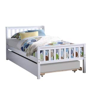 White Twin Bed with Trundle