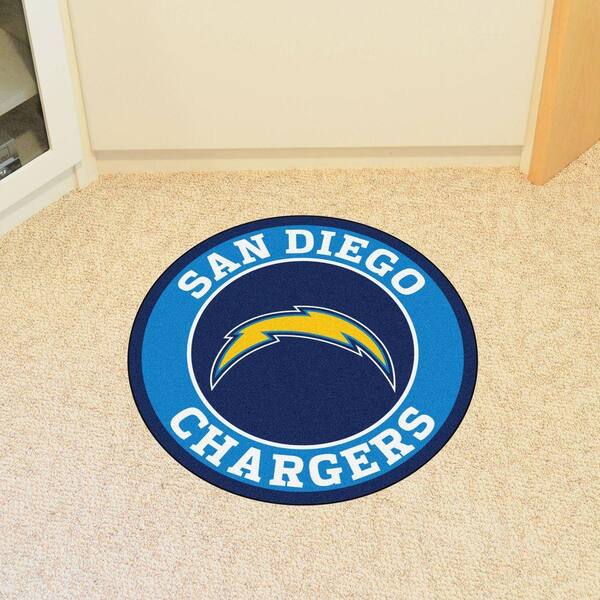 FANMATS NFL San Diego Chargers Blue 2 ft. x 2 ft. Round Area Rug 17973