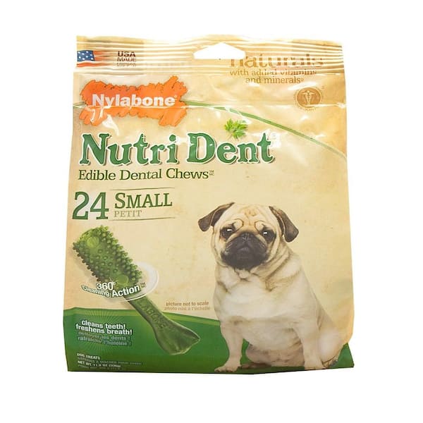 Nylabone Dry Edible Dental Chews for Small Dogs (24-Count)