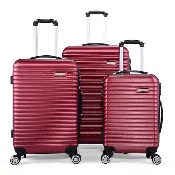 getuigenis Bij elkaar passen haar cadeninc 3-Piece Wine Red Luggage Expandable Lightweight Travel Suitcase Set  with Code Lock and 8 Wheels(20 in./24 in./28 in.) MIX-LQTY-0253 - The Home  Depot