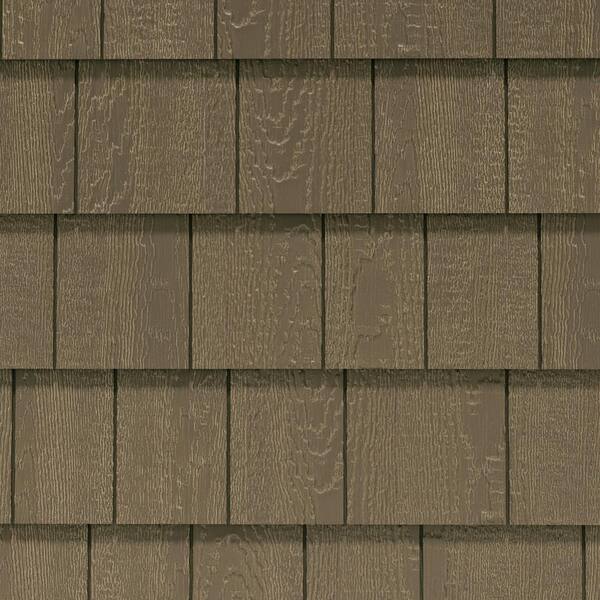 DIAMOND KOTE RigidShake SQRL 12 in. x 48 in. Prefinished Woodgrain Composite Straight Edge Shake Siding in Dune (4-Pack)