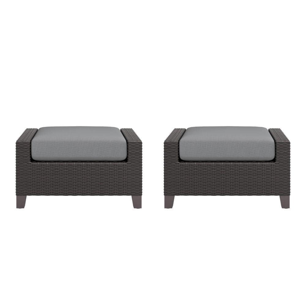 Patio Gray Metal Skye Ottoman with Cushion (Set of 2) price history on PriceWatchPro