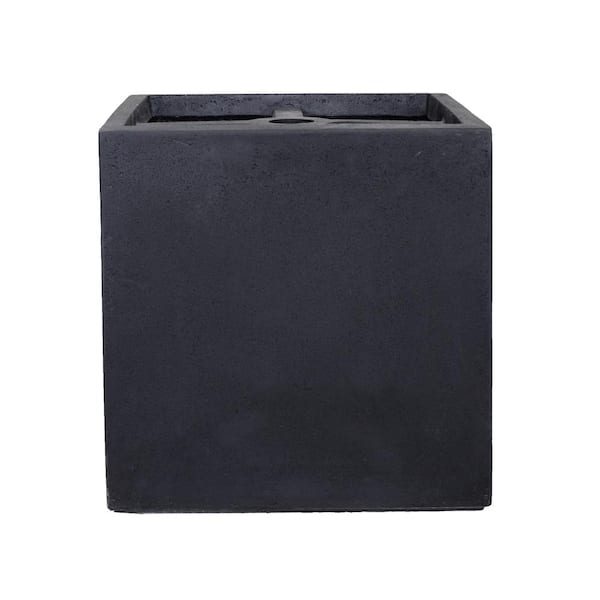 MPG 18.125 in. H Square Patio Umbrella Base in Matte Black