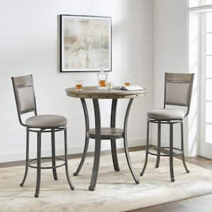 Franklin Rustic Umber and Pewter Pub Table