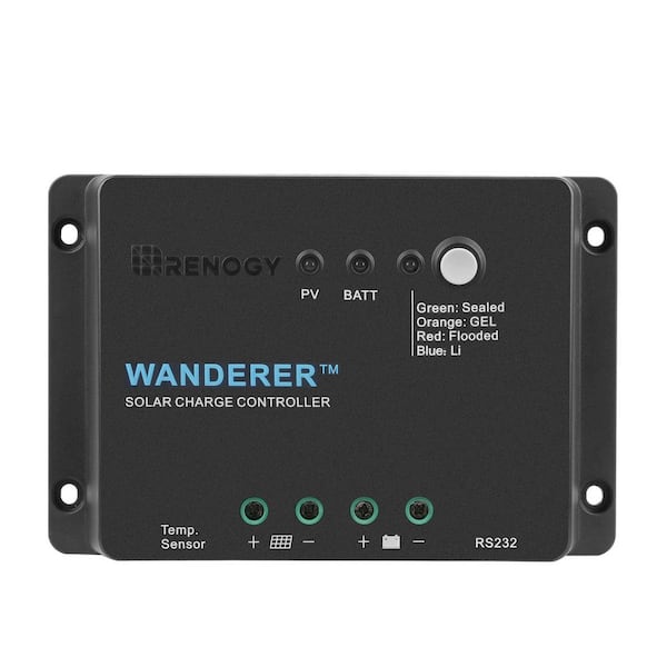 Wanderer 30 Amp 12V PWM Solar Charge Controller for AGM, Gel, Flooded and Lithium Battery