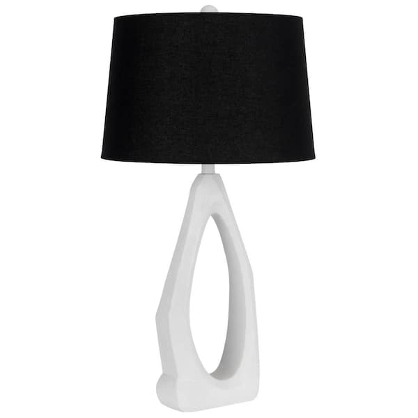 CAL Lighting 30 in. White Resin Table Lamp with Shade