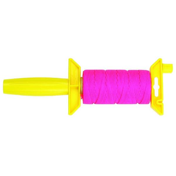 Everbilt #18 x 250 ft. Nylon Braided Mason Twine with Reloadable Winder, Pink