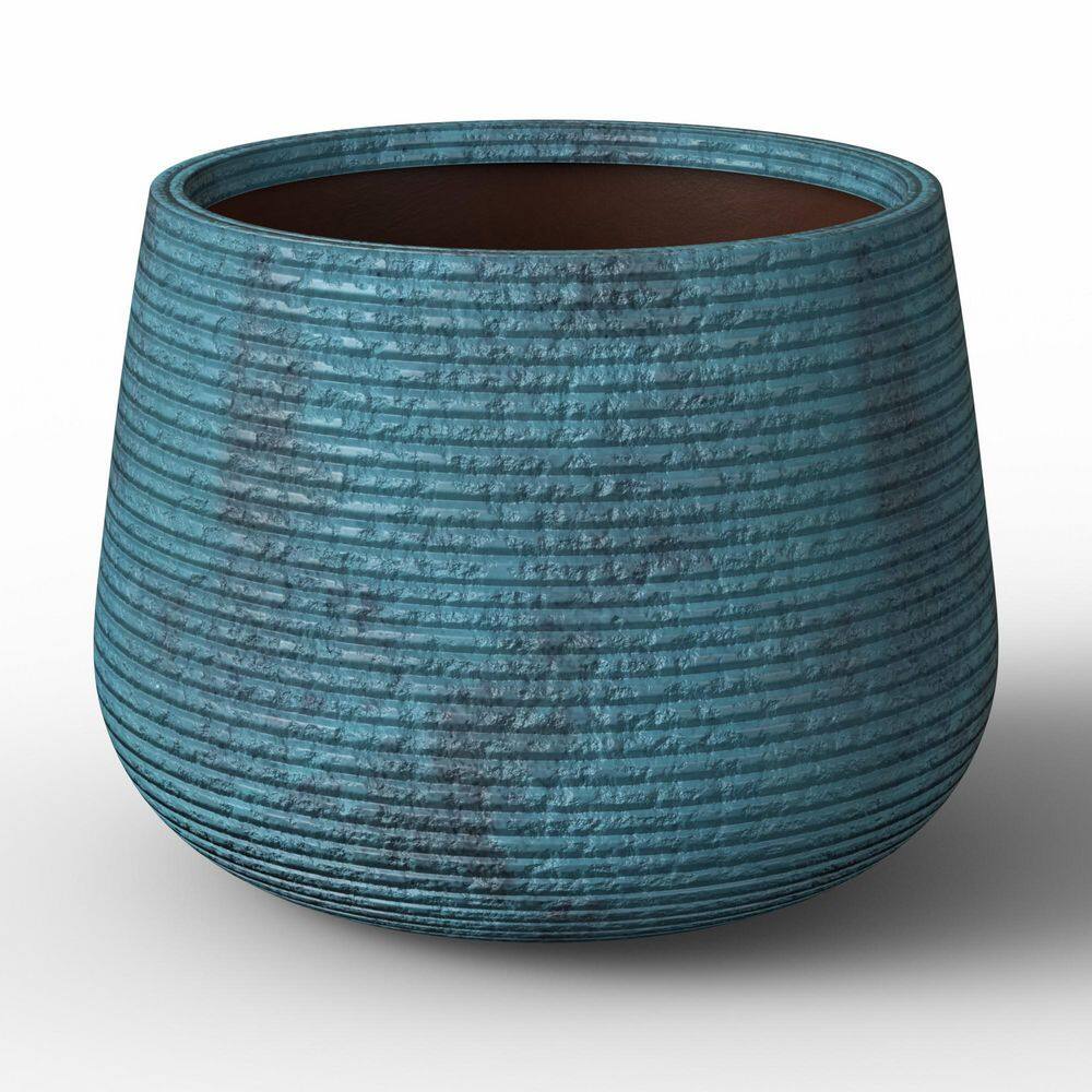 18.5 in. Large Blue Pratina (Premium Inner) Concrete Round Planter / Pot with Drainage Holes price history on PriceWatchPro