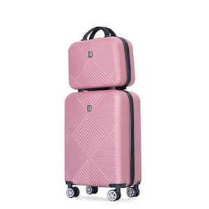 2-Piece Pink Spinner Wheels, Rolling, Lockable Handle and Lightweight Luggage Set