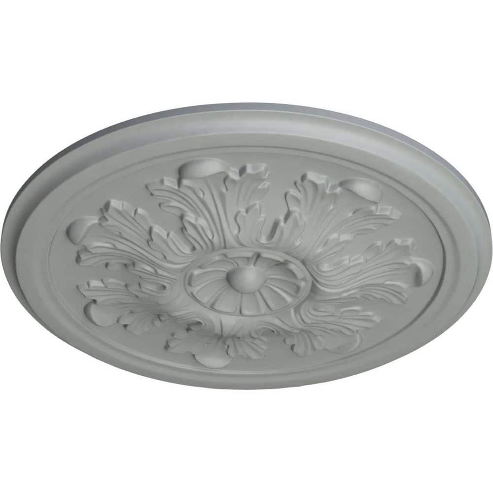 Primed Gray 12.75" Acanthus Ceiling Medallion
