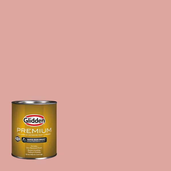 Glidden Premium 1 qt. PPG1057-4 Coral Cove Flat Exterior Latex Paint