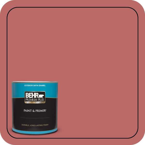 BEHR PREMIUM PLUS 1 qt. #MQ1-11 Drama Queen Satin Enamel Exterior Paint & Primer