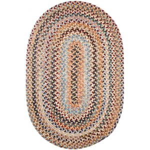 Annie Wheat Field 8 ft. x 11 ft. Oval Indoor Braided Area Rug