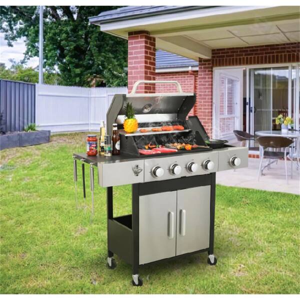 GKW13 ステンレススチール グリル 4バーナー Kahomvis 4-Burner Stainless Steel Barbecue Grill Propane Grill in