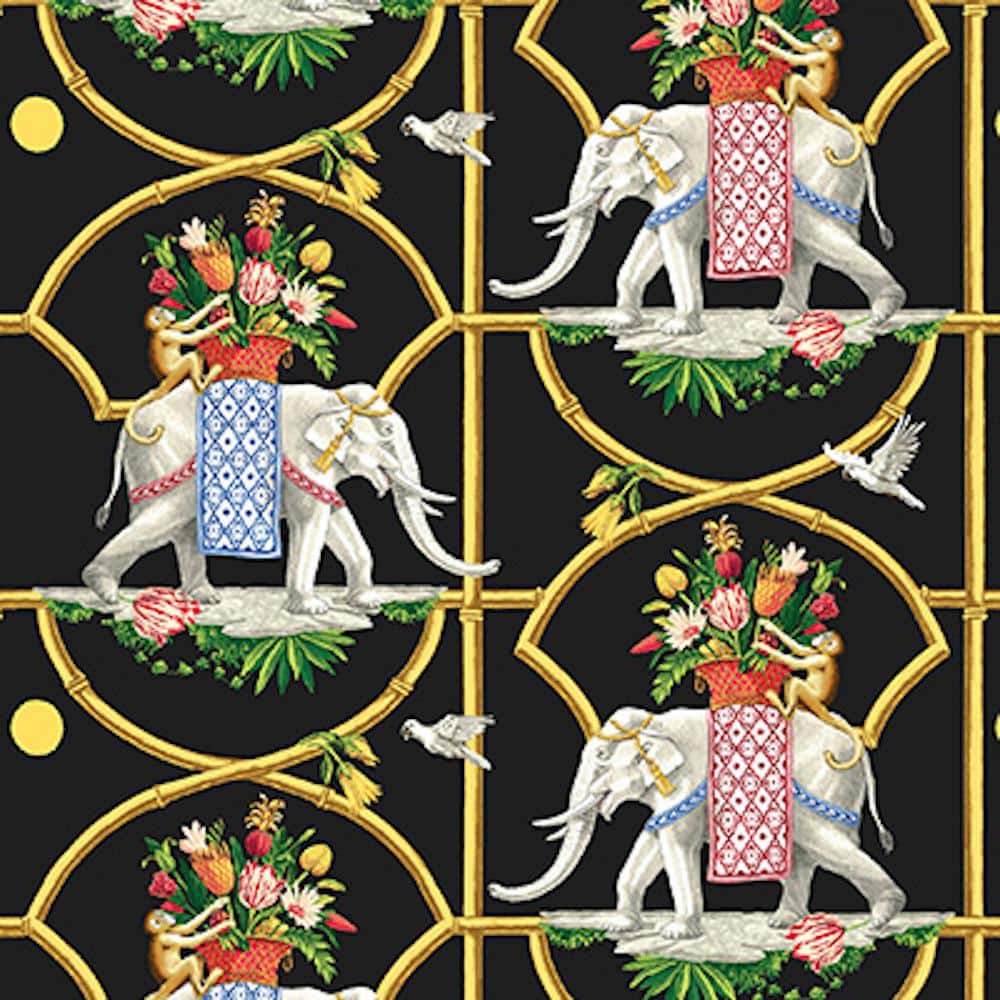 Before The Raj Noir Vinyl Peel and Stick Wallpaper Roll ( Covers 30.75 sq. 