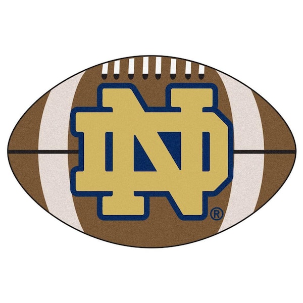 FANMATS NCAA Notre Dame Fighting Irish Nylon Face Football Rug